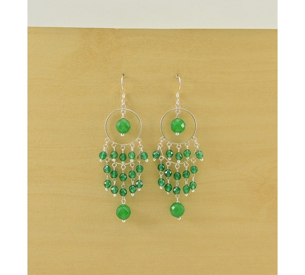 JE328 Green Agate Earring JE328 Green Agate Earring