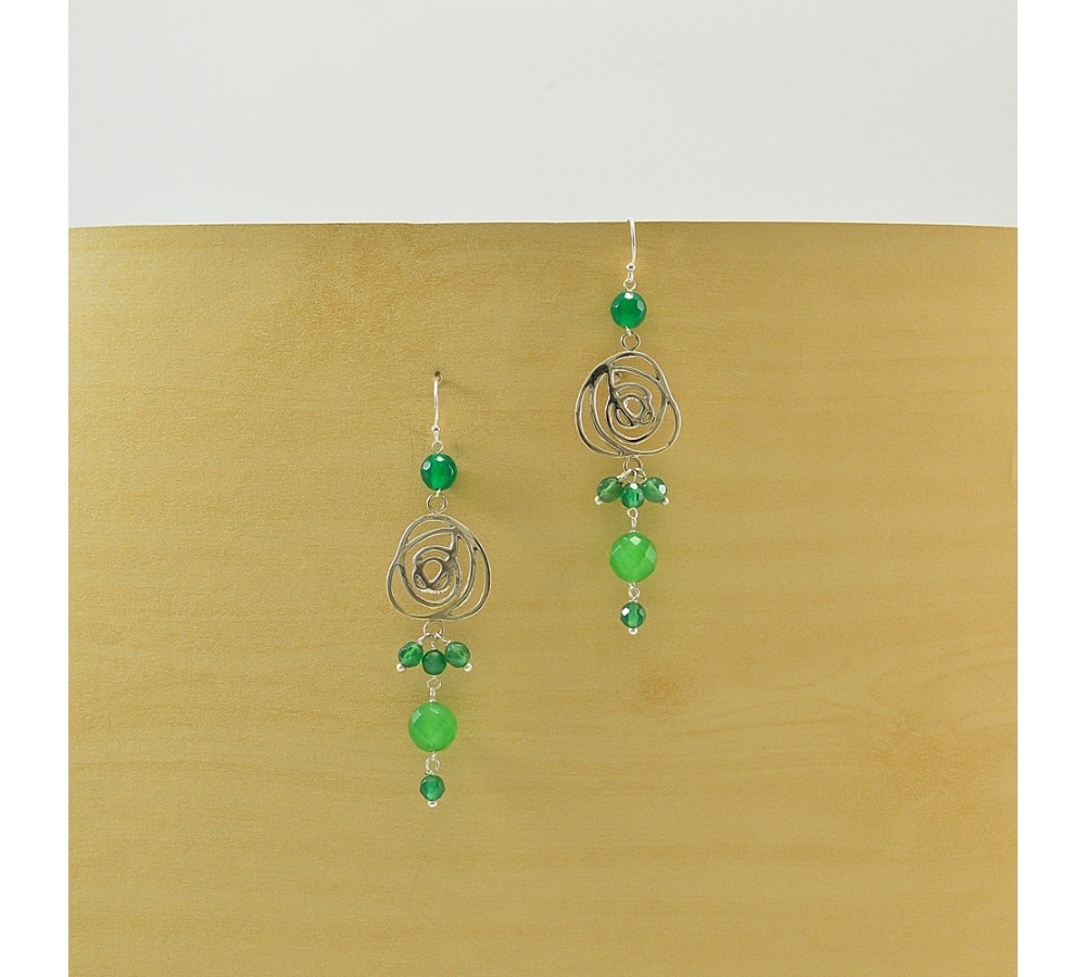 JE305 Green Agate Earring JE305 Green Agate Earring