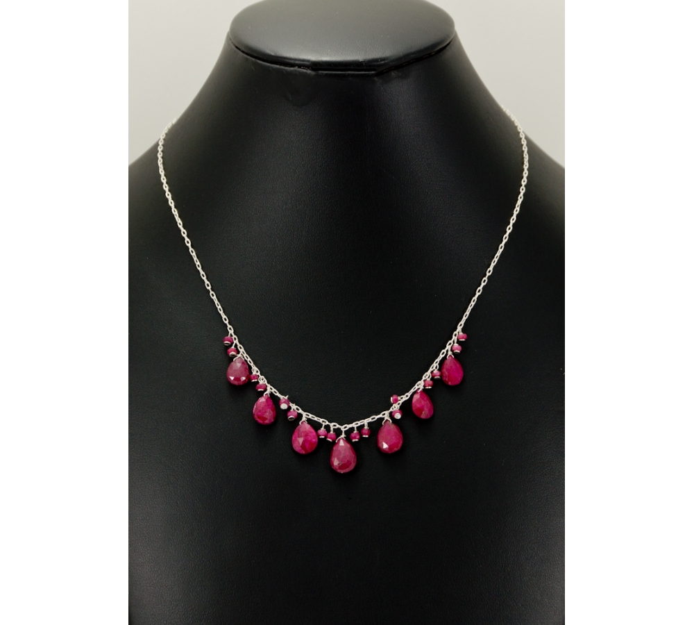 JNSU1252 Dyed Ruby Necklace JNSU1252 Dyed Ruby Necklace