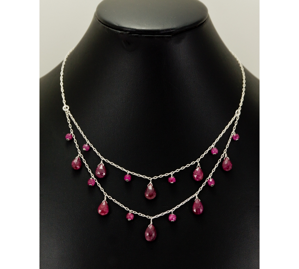 JNSU1257 Dyed Ruby Necklace JNSU1257 Dyed Ruby Necklace
