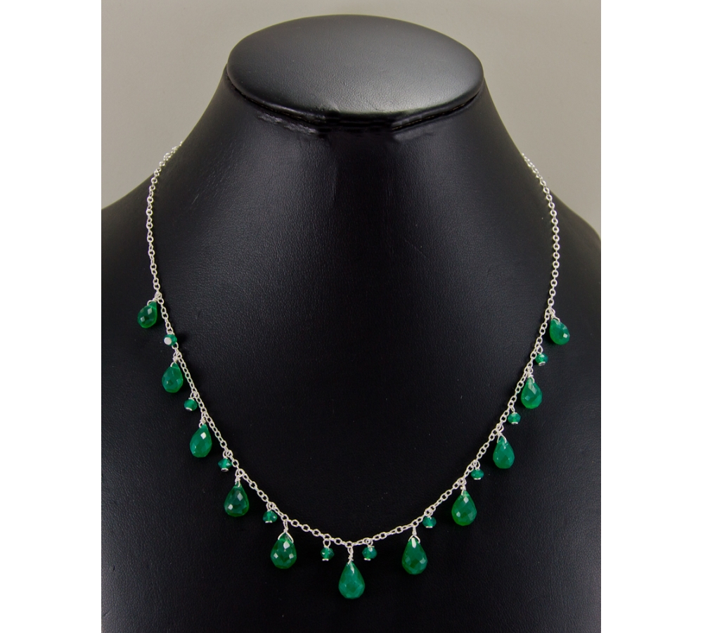 JNSU1273 Green Agate Necklace JNSU1273 Green Agate Necklace