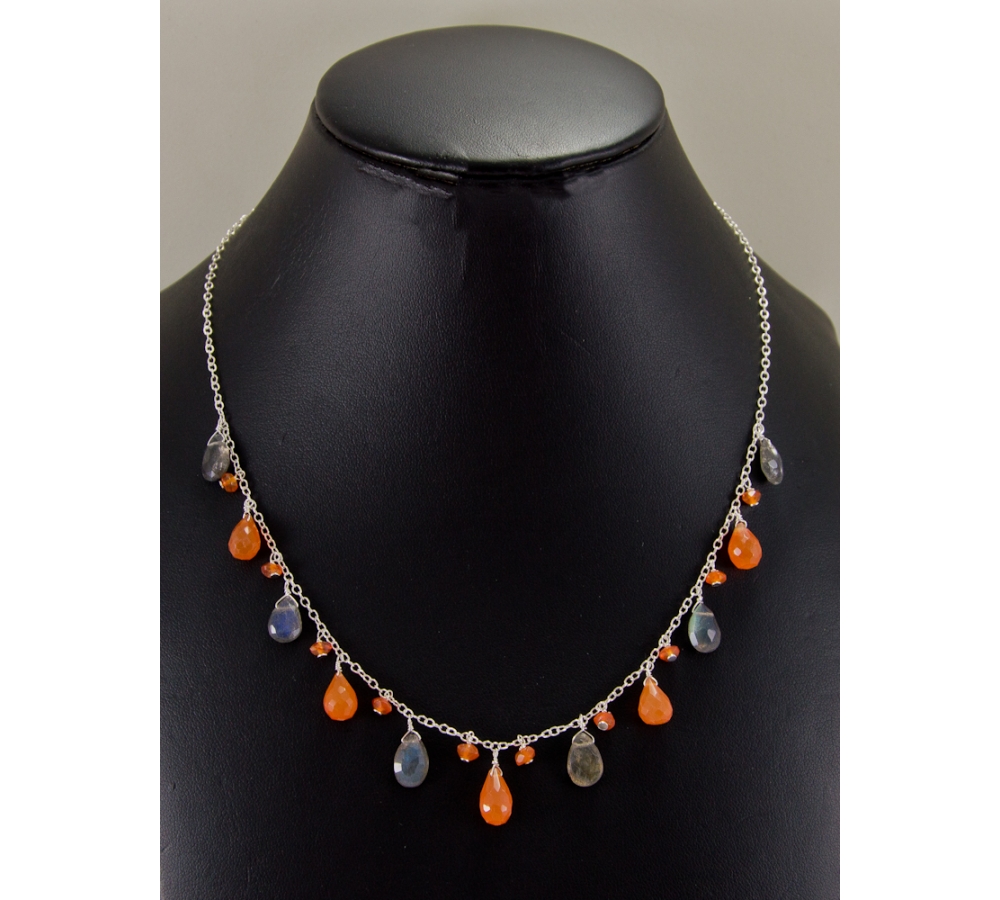 JNSU1274 Orange Agate Necklace JNSU1274 Orange Agate Necklace