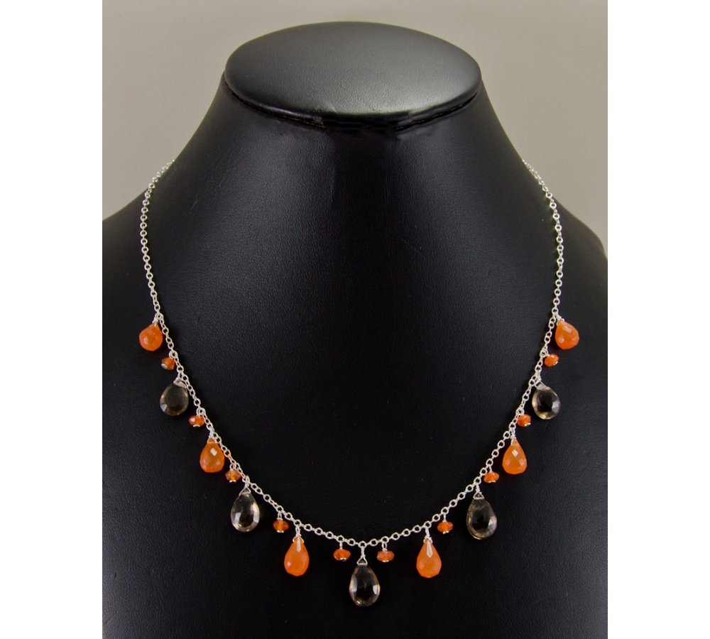 JNSU1276 Orange Agate Necklace JNSU1276 Orange Agate Necklace