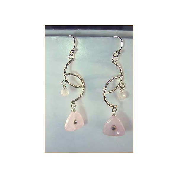 E0058 Rose Quartz Earring E0058 Rose Quartz Earring
