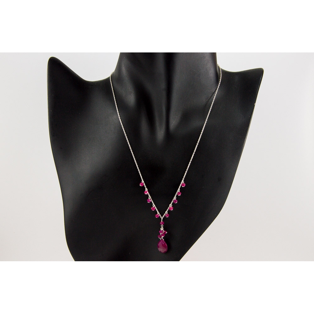 JNSU1308 Dyed Ruby Necklace JNSU1308 Dyed Ruby Necklace