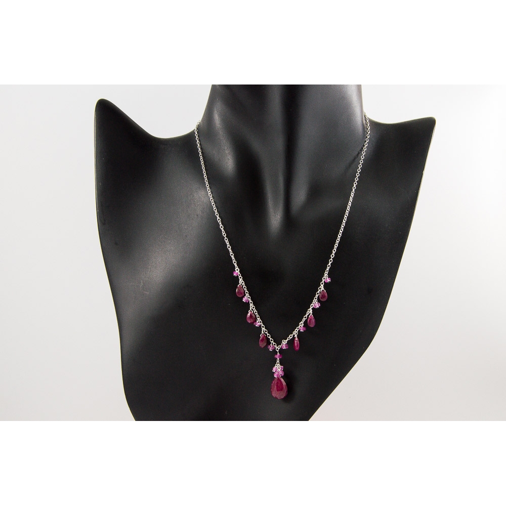 JNSU1320 Dyed Ruby Necklace JNSU1320 Dyed Ruby Necklace
