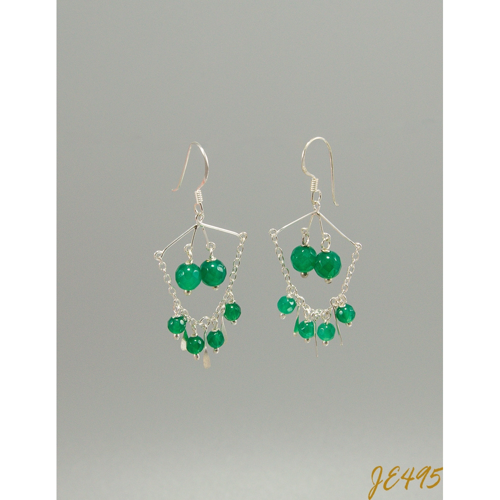 JE495 Green Agate Earring JE495 Green Agate Earring