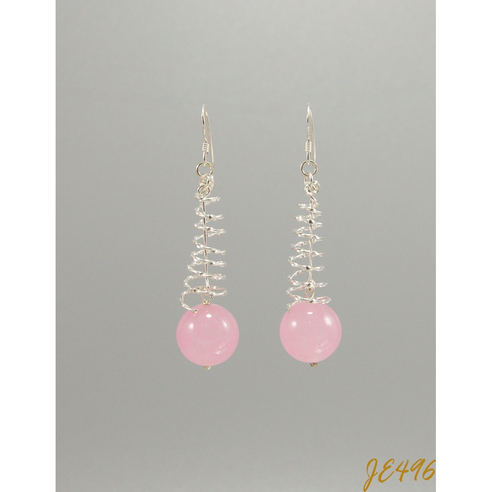 JE496 Rose Quartz Earring JE496 Rose Quartz Earring