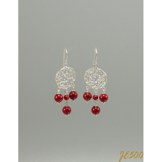 JE500 Red Agate Earring