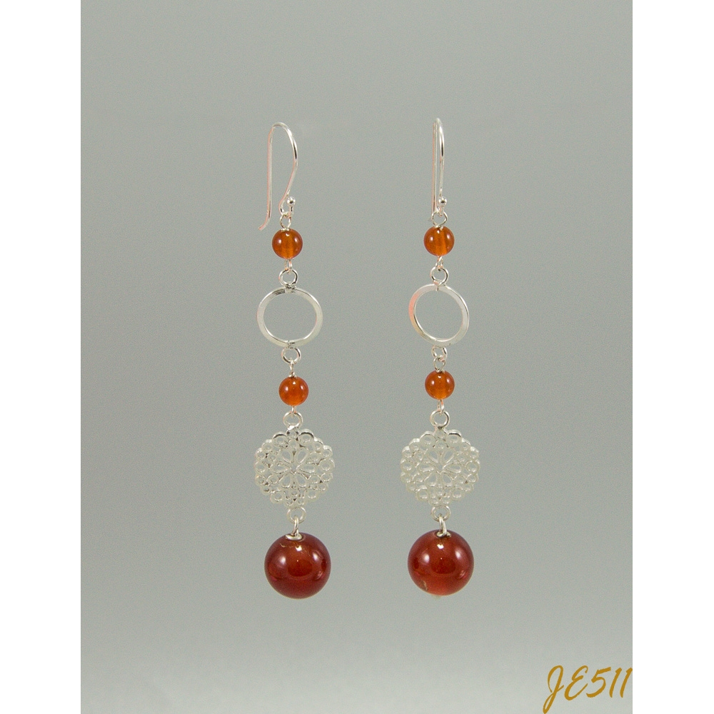JE511 Red Agate Earring JE511 Red Agate Earring