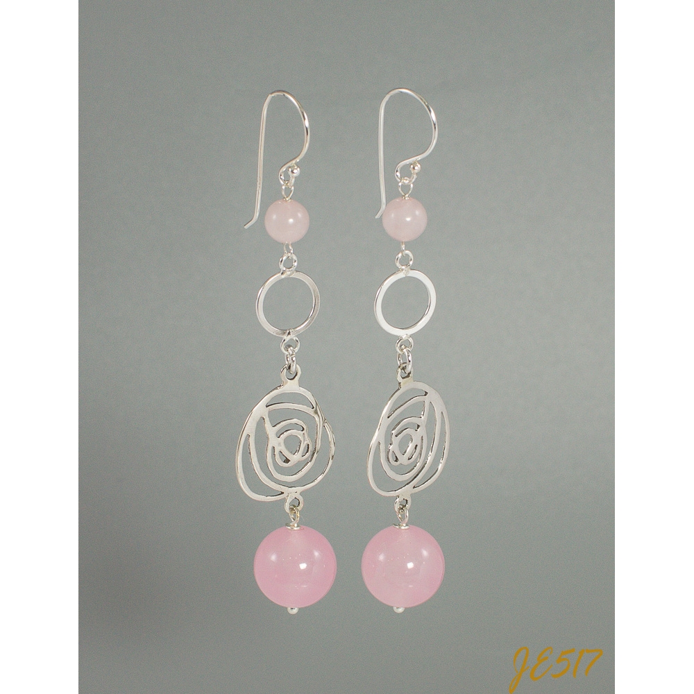 JE517 Rose Quartz Earring JE517 Rose Quartz Earring