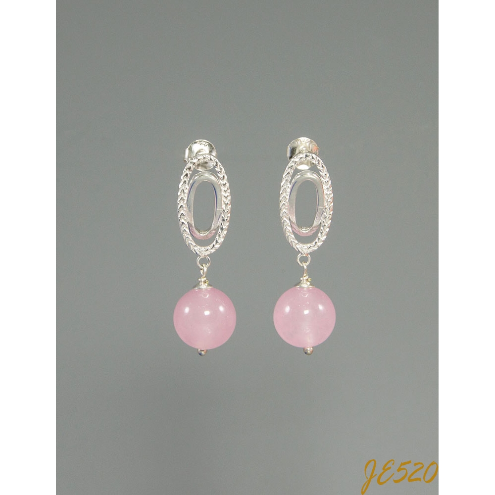 JE520 Rose Quartz Earrings JE520 Rose Quartz Earrings