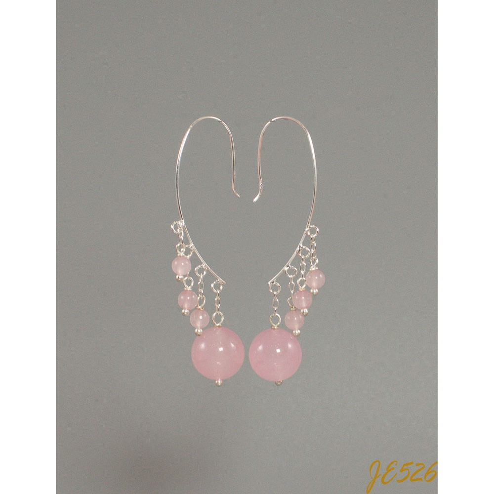JE526 Rose Quartz Earrings JE526 Rose Quartz Earrings