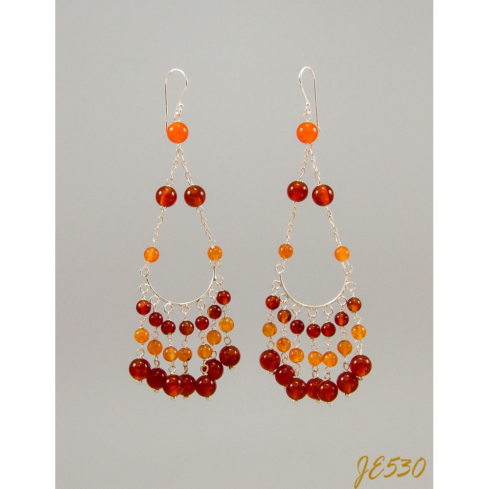 JE530 Red and Orange Agate Earrings JE530 Red and Orange Agate Earrings