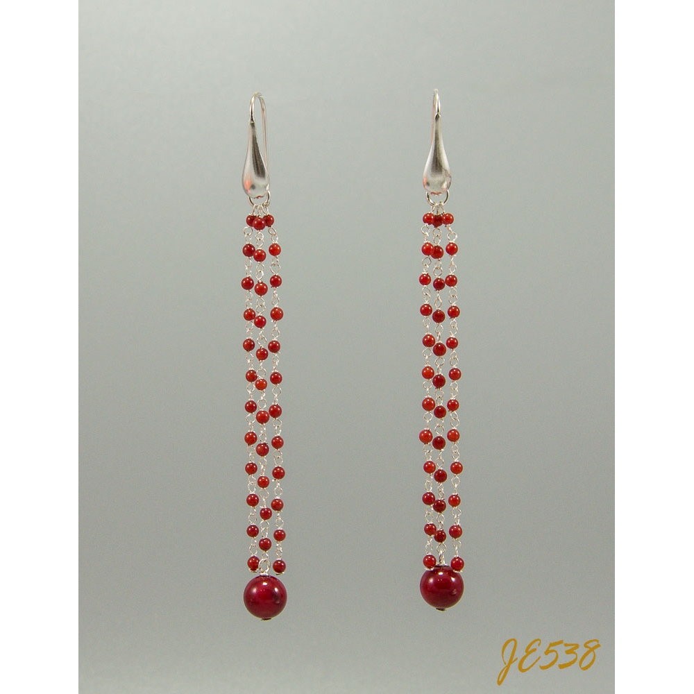 JE538 Red Agate Earrings JE538 Red Agate Earrings