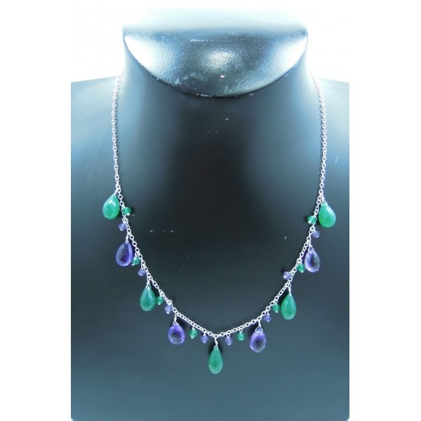 JN658 Amethyst and Green Agate Necklace JN658 Amethyst and Green Agate Necklace