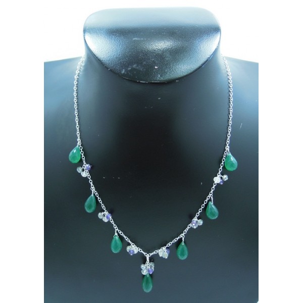 JN665 Green Agate Necklace JN665 Green Agate Necklace