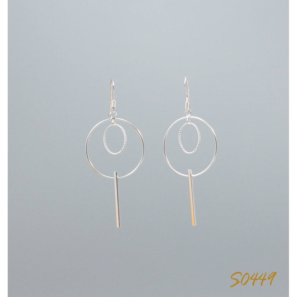S0449 Plain Silver Earring S0449 Plain Silver Earring