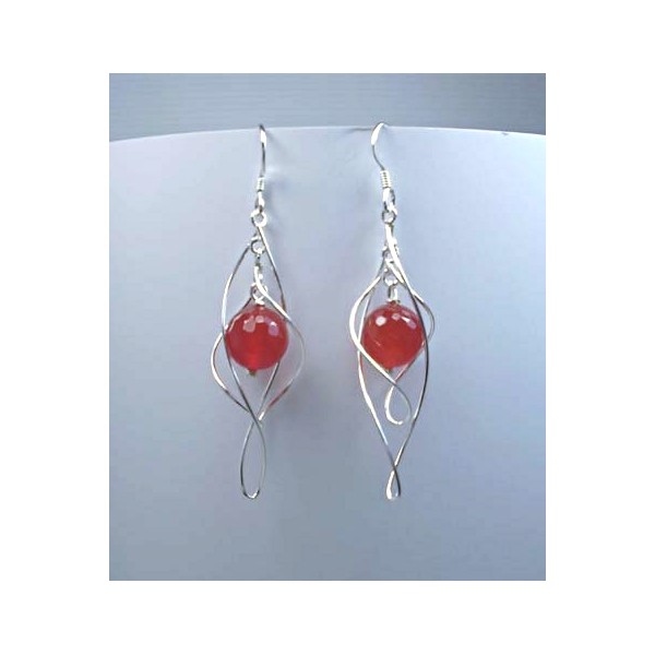 E0369 Red Agate Earring E0369 Red Agate Earring