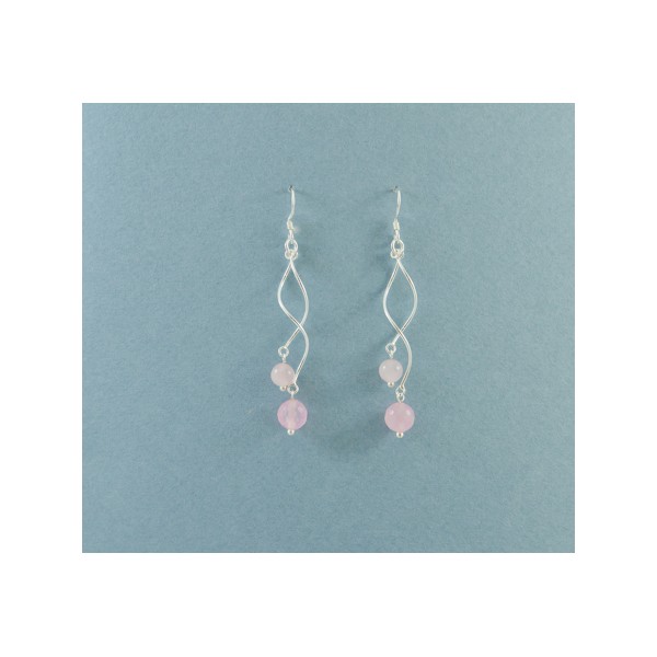 JE182 Rose Quartz Earring JE182 Rose Quartz Earring