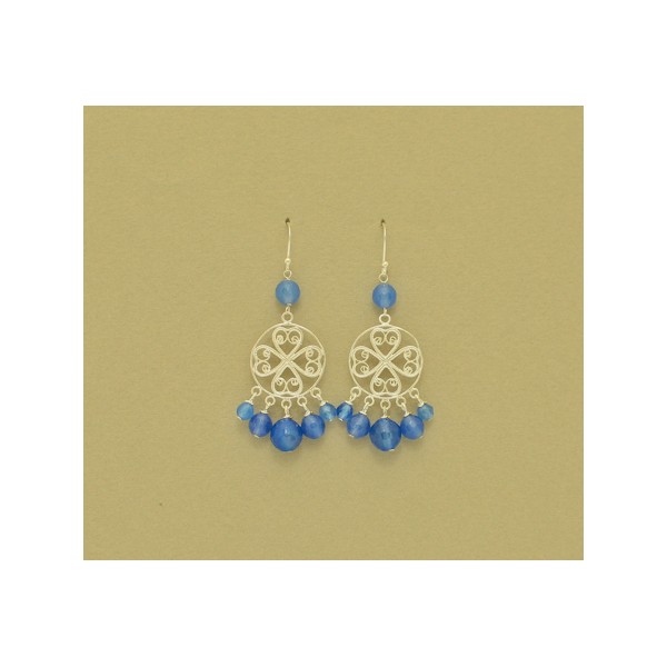 JE199 Blue Agate Earring JE199 Blue Agate Earring