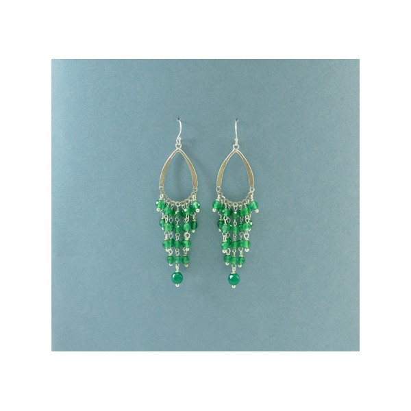 JE256 Green Agate Earring JE256 Green Agate Earring