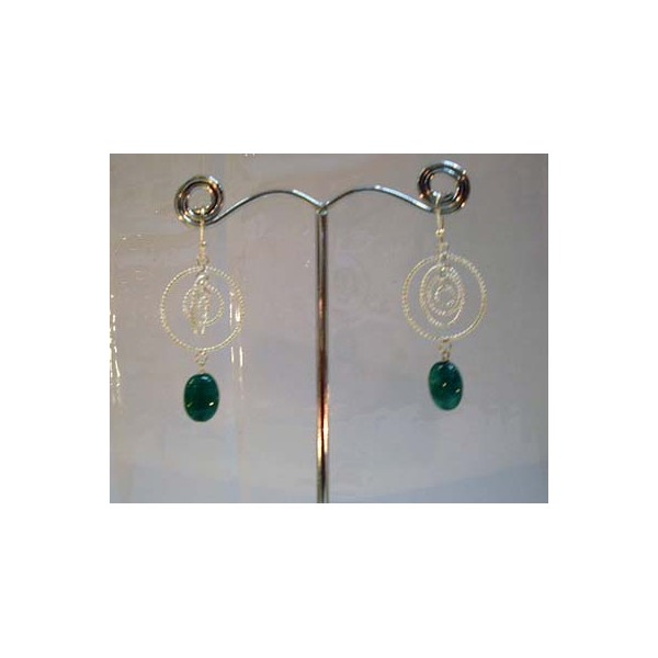 E0223 Green Agate Earring E0223 Green Agate Earring