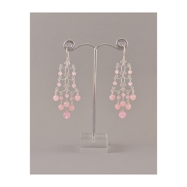 JE229 Rose Quartz Earring JE229 Rose Quartz Earring