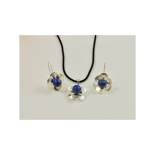 JNEP 250 Lapiz Lazuli Necklace and Earring Set JNEP 250 Lapiz Lazuli Necklace and Earring Set
