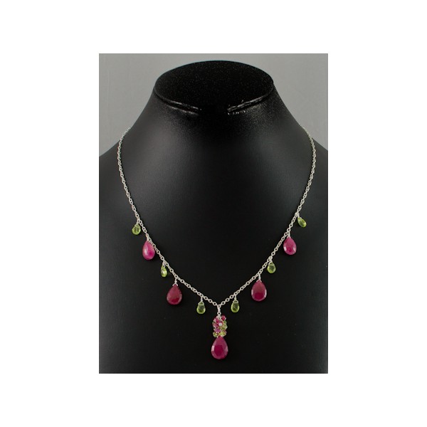 JNSU1184 Ruby and Lemon Quartz Necklace JNSU1184 Ruby and Lemon Quartz Necklace