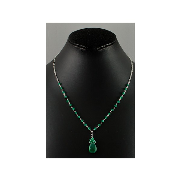 JNSU1188 Green Agate Necklace JNSU1188 Green Agate Necklace