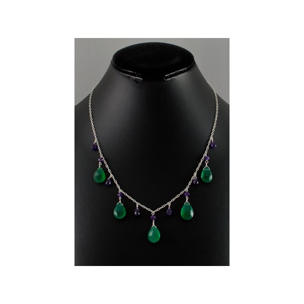 JNSU1197 Green Agate Necklace JNSU1197 Green Agate Necklace