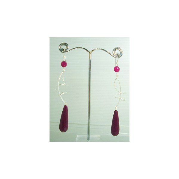 E0314 Dyed Ruby Earring E0314 Dyed Ruby Earring