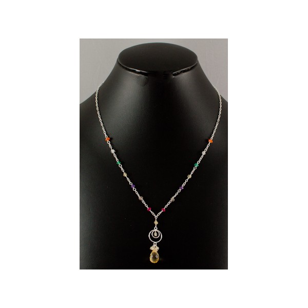 JNSU1154 Lemon Quartz and Mixed Gemstones Necklace JNSU1154 Lemon Quartz and Mixed Gemstones Necklace