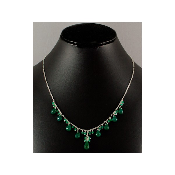 JNSU1168 Green Agate Necklace JNSU1168 Green Agate Necklace