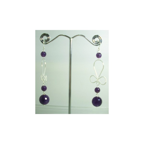 E0333 Purple Agate Earring E0333 Purple Agate Earring