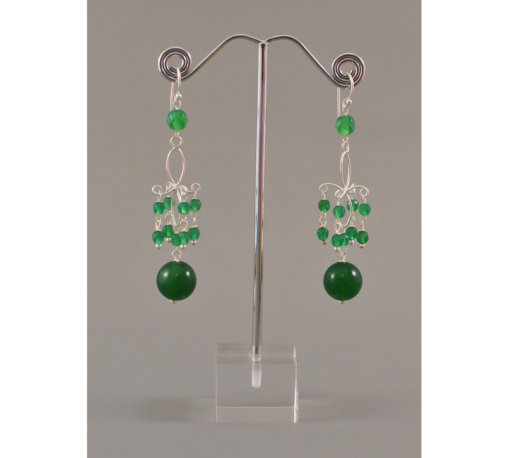 JE458 Green Agate Earring JE458 Green Agate Earring
