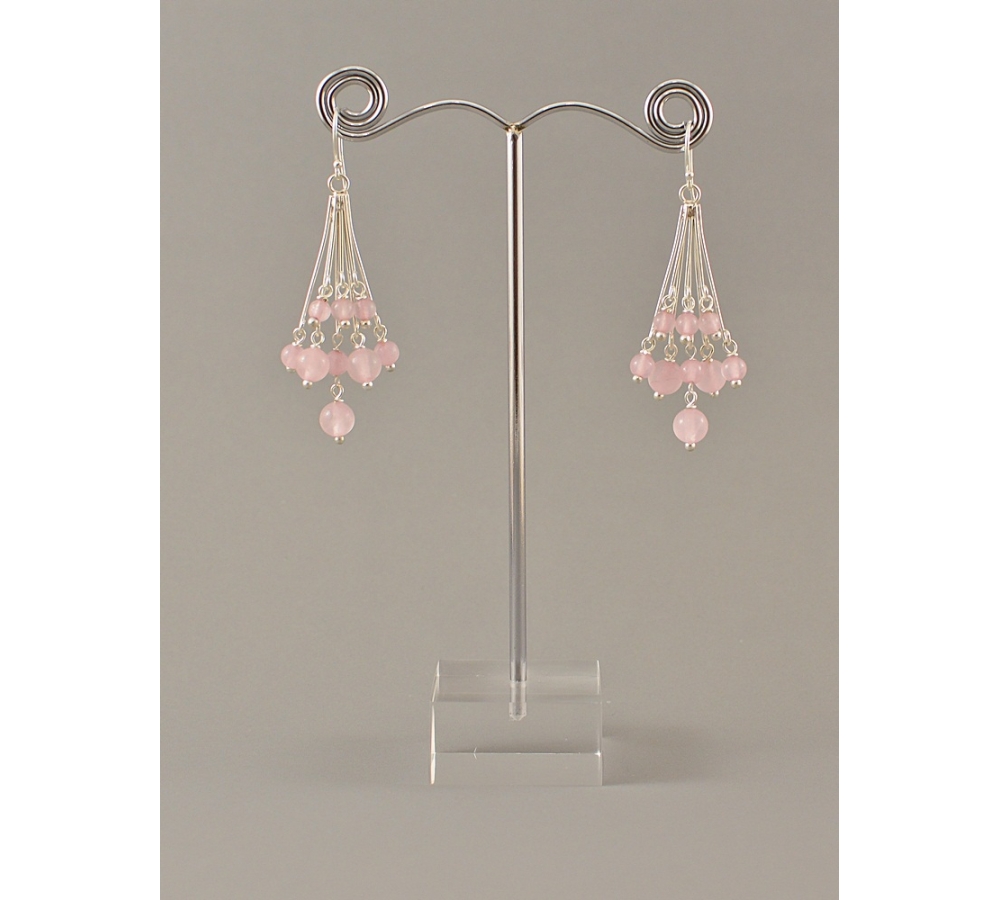 JE442 Rose Quartz Earring JE442 Rose Quartz Earring