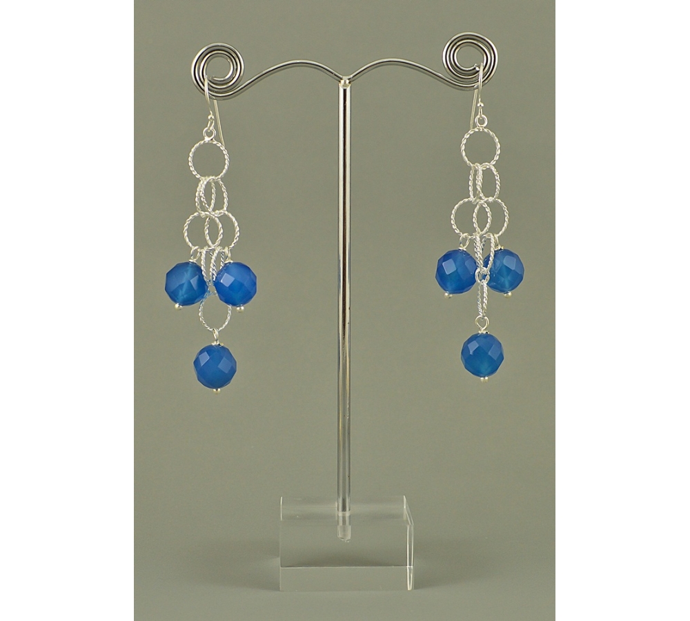 JE438 Blue Agate Earring JE438 Blue Agate Earring