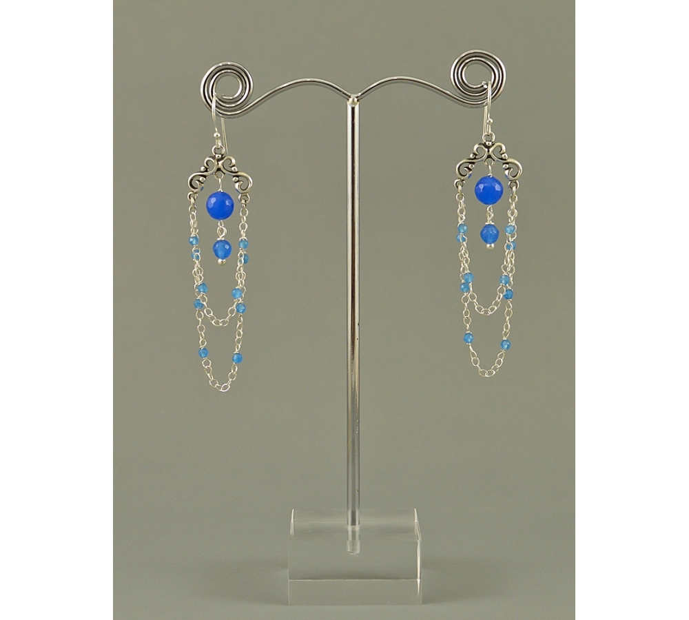 JE434 Blue Agate Earring JE434 Blue Agate Earring