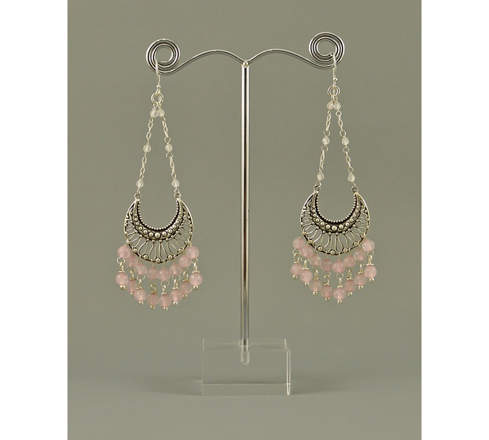 JE433 Rose Quartz Earring JE433 Rose Quartz Earring