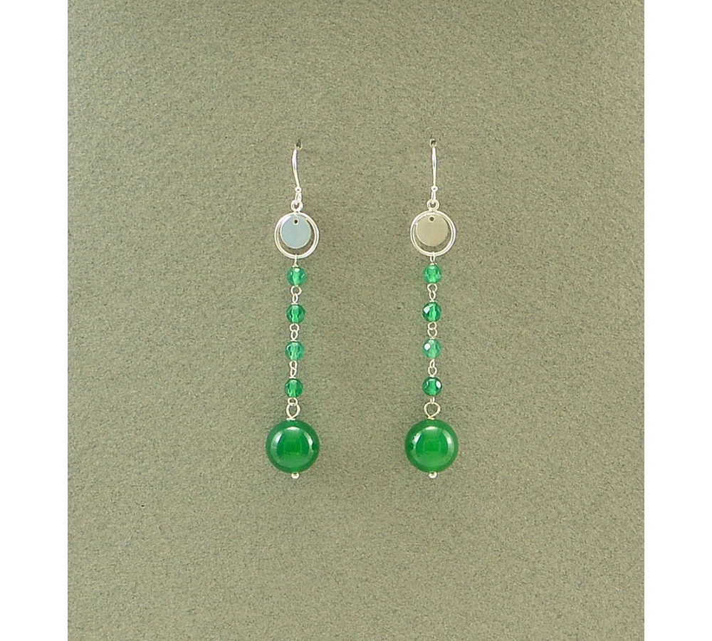 JE427 Green Agate Earring JE427 Green Agate Earring