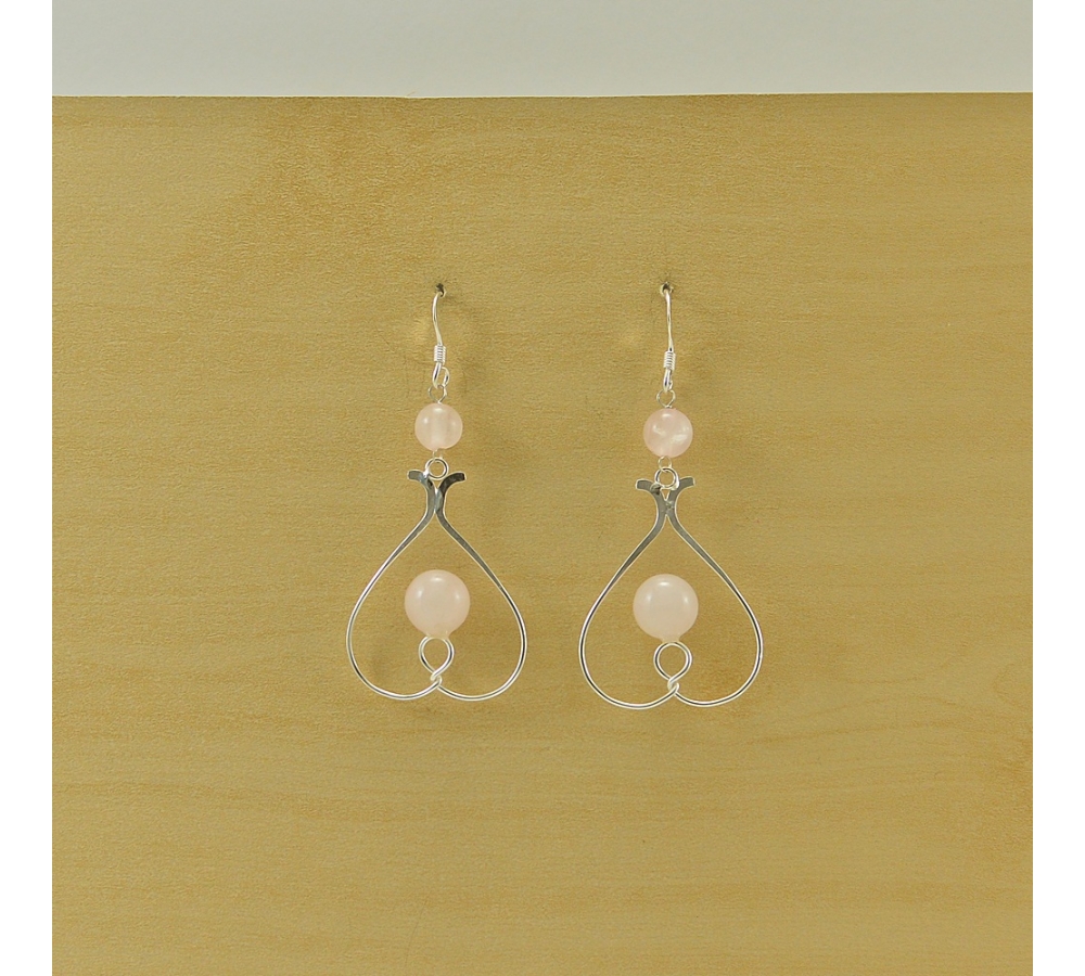 JE423 Rose Quartz Earring JE423 Rose Quartz Earring