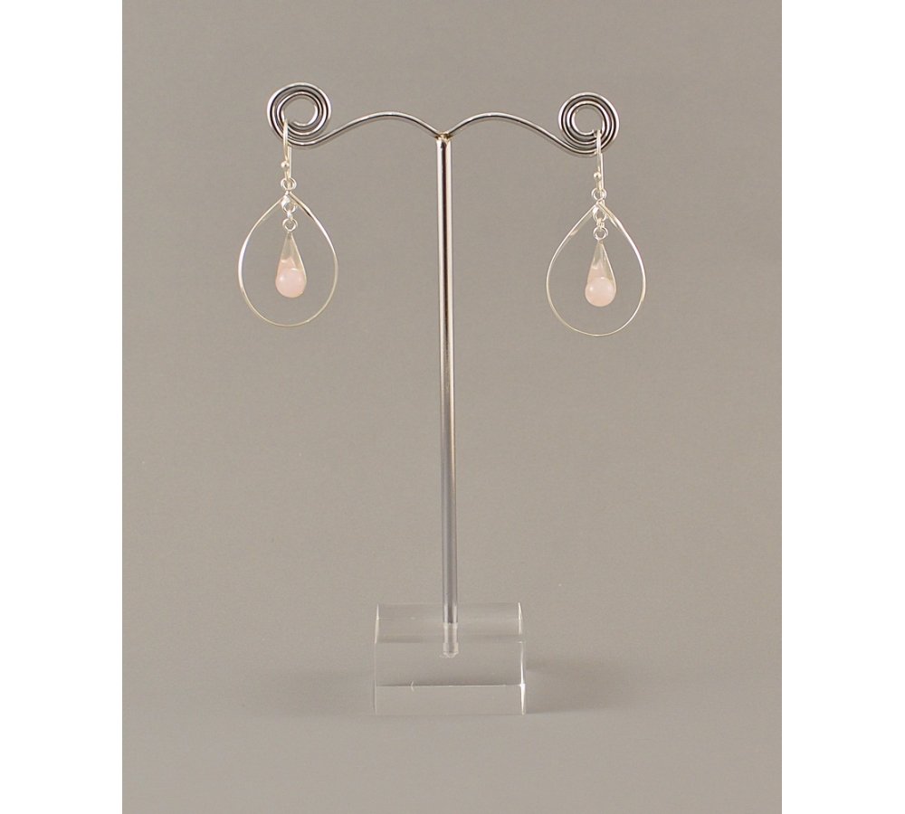 JE412 Rose Quartz Earring JE412 Rose Quartz Earring