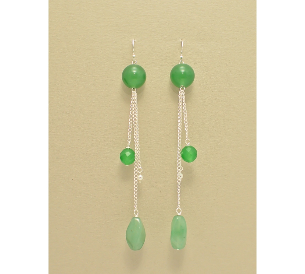 JE399 Green Agate Earring JE399 Green Agate Earring