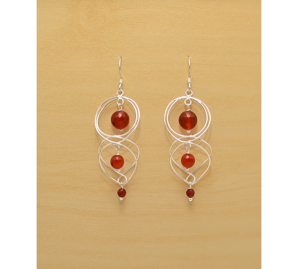 JE391 Red Agate Earring JE391 Red Agate Earring