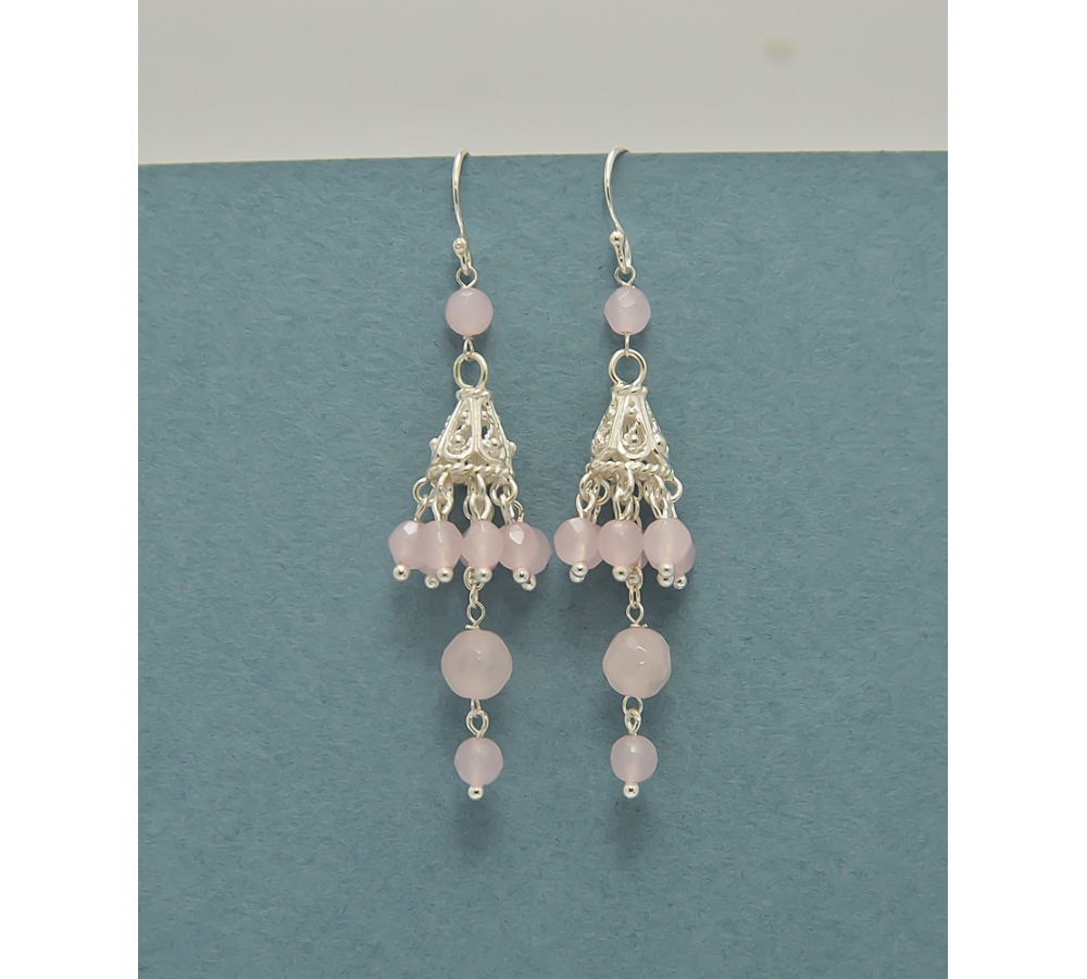 JE389 Rose Quartz Earring JE389 Rose Quartz Earring