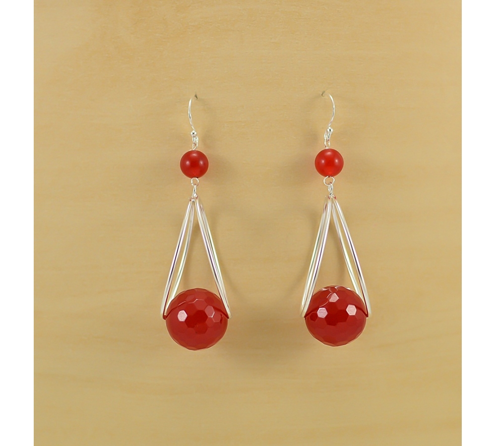 JE387 Red Agate Earring JE387 Red Agate Earring