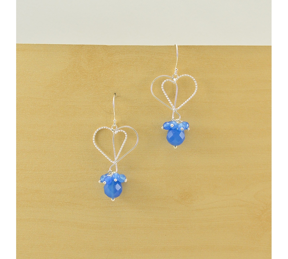 JE371 Blue Agate Earring JE371 Blue Agate Earring