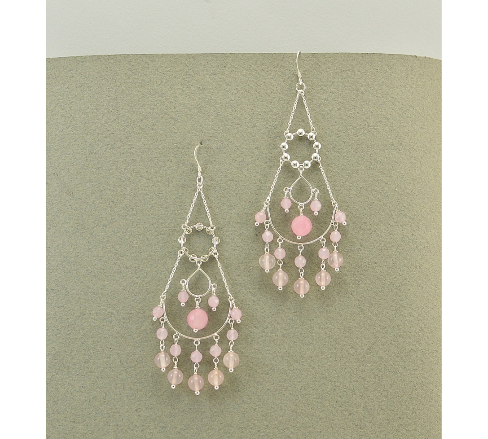 JE362 Rose Quartz Earring JE362 Rose Quartz Earring